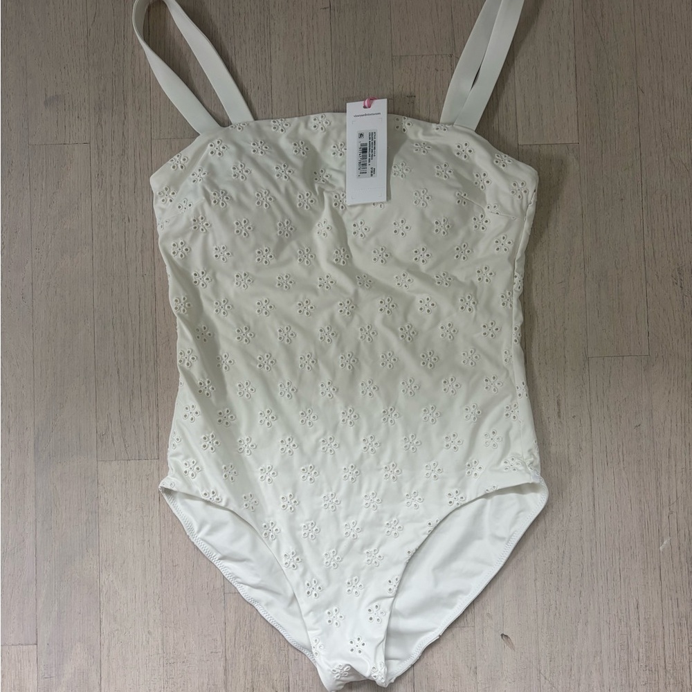 Vineyard Vines White Eyelet One Piece Swimsuit